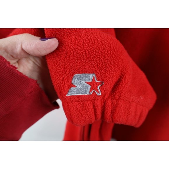 Vtg 90s Starter Mens Large Spell Out Script Ohio State University Fleece Sweater - Picture 5 of 12